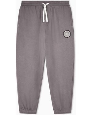 ARMANI EXCHANGE Regular Fit Trousers Cotton French Terry - Grey