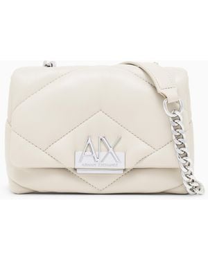 ARMANI EXCHANGE Mini Bag With Outer Coating And Padding - White