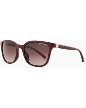 ARMANI EXCHANGE Quadratische Sonnenbrille Für Damen - Rot