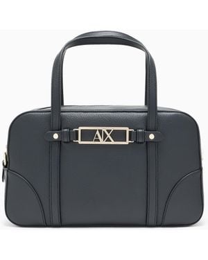 ARMANI EXCHANGE Top Handle Bag With Structured Silhouette - Blue