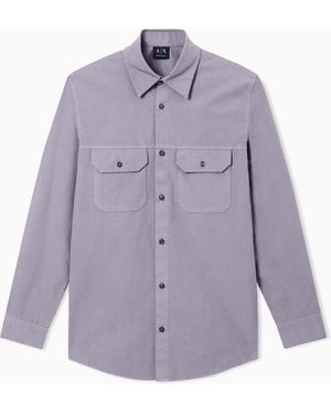 ARMANI EXCHANGE Cotton Shirt - Purple