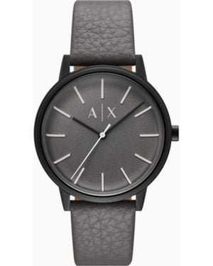 ARMANI EXCHANGE Reloj De Tres Manecillas De Piel Gris
