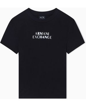 ARMANI EXCHANGE Regular Fit T-Shirt - Black