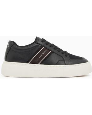 ARMANI EXCHANGE Schnürsneaker Mit Dicker Sohle Und Seitlichen Streifen - Weiß