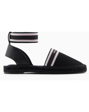 ARMANI EXCHANGE Espradrillas Con Cinturino Alla Caviglia - Bianco