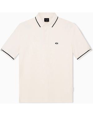 ARMANI EXCHANGE Polo De Punto Piqué De Algodón Con Corte Regular - Neutro