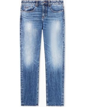 ARMANI EXCHANGE Classic Wash Stretch Denim Skinny Jeans - Blue