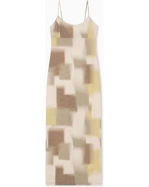 ARMANI EXCHANGE Maxi Dress With Thin Straps - Natural
