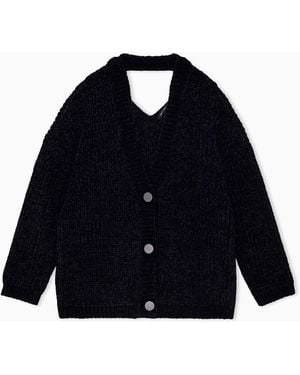 ARMANI EXCHANGE Regular Fit Cardigan Knitted - Blue