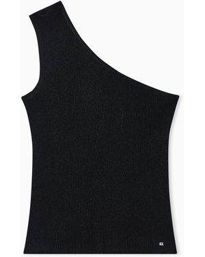 ARMANI EXCHANGE One-Shoulder Top - Black