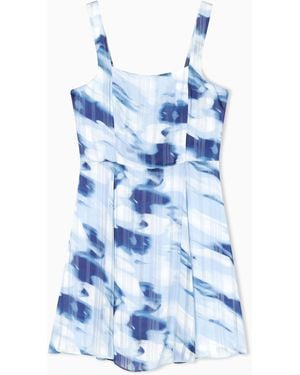ARMANI EXCHANGE Short Striped Dress - Blue