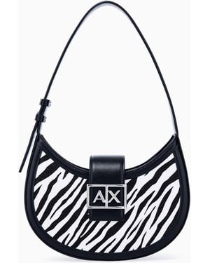 ARMANI EXCHANGE Hobo Shoulder Bag - White