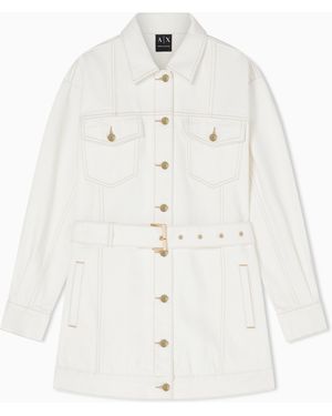 ARMANI EXCHANGE Rigid Denim Jacket - White