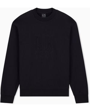 ARMANI EXCHANGE Felpa Regular Fit - Blu