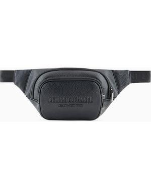 ARMANI EXCHANGE Gürteltasche Mit Logoprägung Und Zwei Taschen - Schwarz