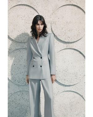 Arrita Studio Double Breasted Blazer - Gray