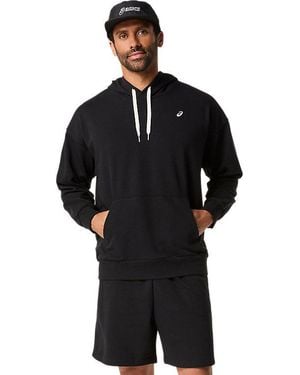 Asics FRENCH TERRY RELAXED PULLOVER HOODIE - Negro
