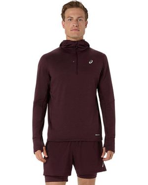 Asics ROAD WINTER LS HOODIE - Rojo