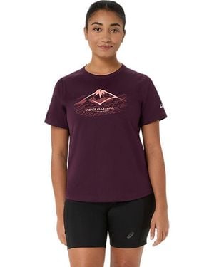 Asics Fujitrail Logo Ss Top - Red