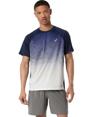 Asics Road Fade Ss Top - Blauw