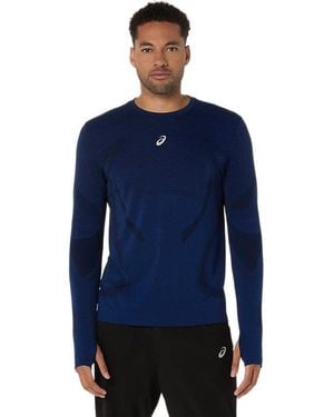 Asics ROAD SEAMLESS LS TOP - Blau