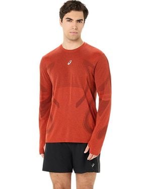 Asics Road Seamless Ls Top - Red