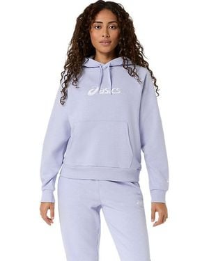 Asics LOGO FLEECE PULLOVER HOODIE - Azul
