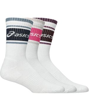 Asics Aeg 3 Pack Logo Crew Sock - Black
