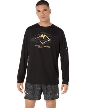 Asics FUJITRAIL LOGO LS TOP - Schwarz