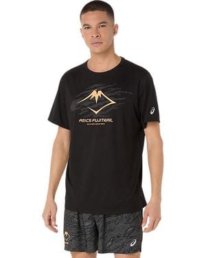 Asics Fujitrail Logo Ss Top - Black