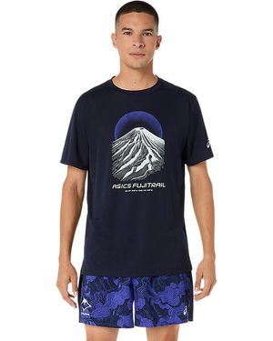 Asics Fujitrail Logo Ss Top - Blue