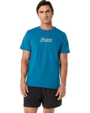 Asics Logo Graphic Tee - Blue