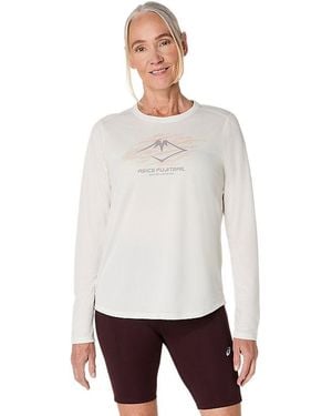 Asics Fujitrail Logo Ls Top - White