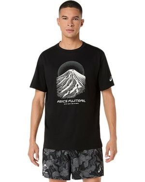 Asics Fujitrail Logo Ss Top - Black