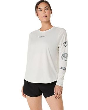 Asics Fujitrail Logo Ls Top - White