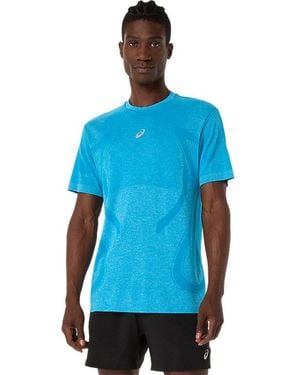 Asics Road Seamless Ss Top - Blue