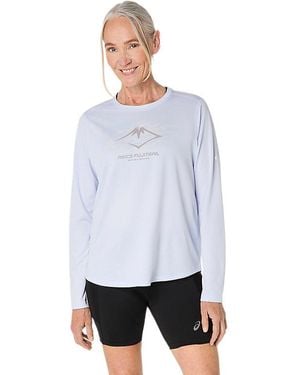 Asics Fujitrail Logo Ls Top - White
