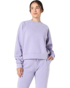 Asics Nagino Refined Texture Sweat Top - Violet