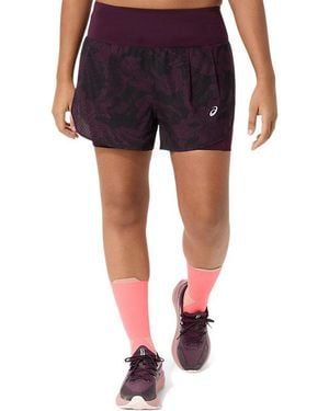 Asics Road All Over Print 2-N-1 3.5In Short - Zwart
