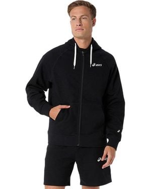 Asics Logo Fleece Full Zip Hoodie - Black