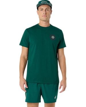 Asics Padel Court Graphic Ss Top - Green