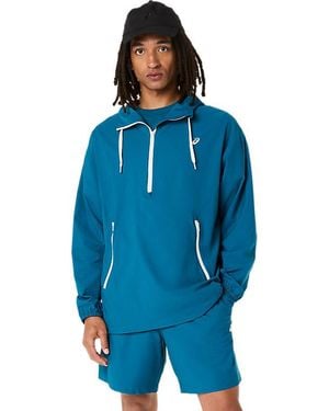 Asics Heritage Double Weave Relaxed Anorak - Blue