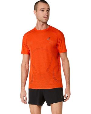 Asics Metarun Ss Top - Red