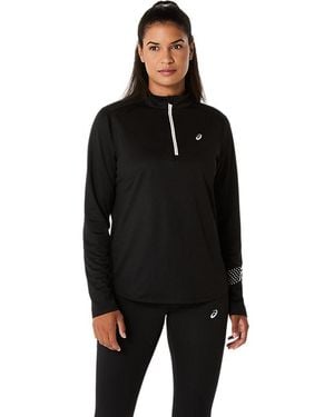 Asics Icon 1/2 Zip Ls Top - Black