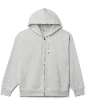 Asics Logo Zip-Up Hoodie - White
