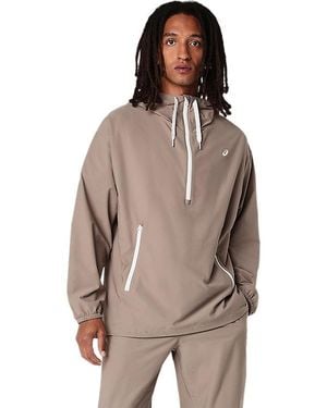 Asics Heritage Double Weave Relaxed Anorak - Natural