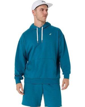 Asics French Terry Relaxed Pullover Hoodie - Blauw