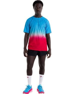 Asics Metarun Fade Ss Top - Red
