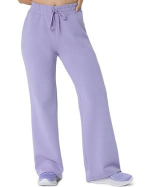 Asics Nagino Refined Texture Sweat Flare Pant - Paars