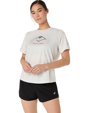 Asics Fujitrail Logo Ss Top - Black